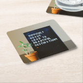 困難な道が美しい目的地へ スクエアペーパーコースター (アングル)