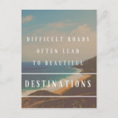 困難な道が美しい目的地へ ポストカード (正面)
