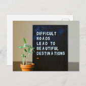 困難な道が美しい目的地へ ポストカード (正面/裏面)