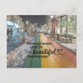 困難な道が美しい目的地へ ポストカード (正面)