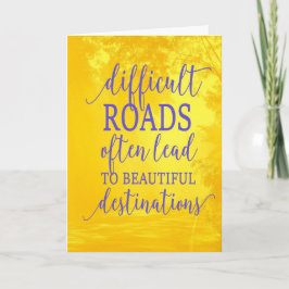 困難な道の励まし カード