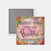 困難な道はしばしば美しい目的地に至る マグネット (正面/裏面)