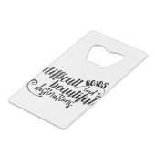 困難な道は美しい行先に導きます クレジットカード栓抜き (裏面アングル)