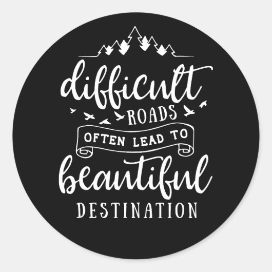 困難な道路 ラウンドシール (正面)