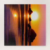 困難な鮮やか海サンセットパズル ジグソーパズル (横)