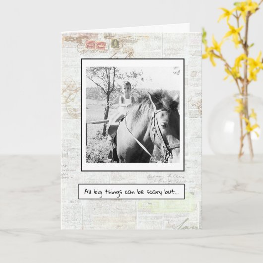 困難のための勇気付けられる。 カード (黄色い花)