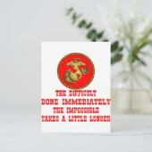 困難は不可能を即座に行ったUSMC ポストカード (スタンド正面)