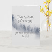 困難素晴らし感動的引用文 カード (黄色い花)