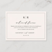 囲い結婚カードの見返りに対する慈善行為 名刺 (正面)