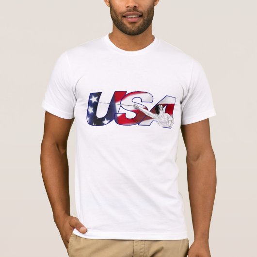 囲う米国-白いワイシャツ Tシャツ (正面)