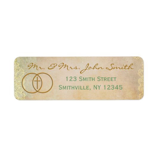 囲まれたクロス住所 シール(一致セット) ラベル (正面)