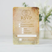 囲まれた十字の宗教結婚RSVPカード 出欠カード (スタンド正面)