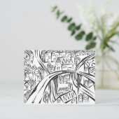 囲まれた町のはがき ポストカード (スタンド正面)