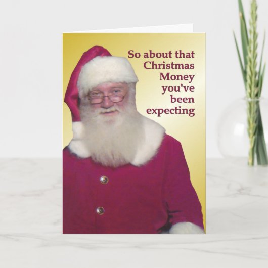 囲まれていないクリスマスのお金 シーズンカード (正面)