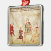 囲まれる彼の王位のアーサー王 メタルオーナメント (左)