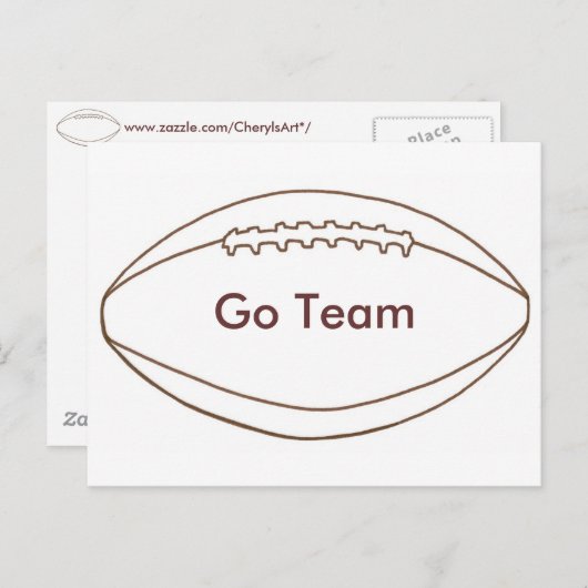 囲碁チームカスタムサッカーの概要はがき ポストカード (正面/裏面)