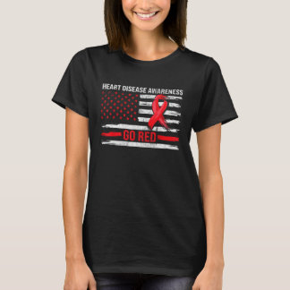 囲碁赤いハート病支援フラグ – ハート病 Tシャツ