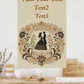 図エレガント示結婚デザイン ポスター (キッチン)