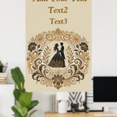 図エレガント示結婚デザイン ポスター (ホームオフィス)