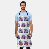 図カラフル形 エプロン (着用した状態)