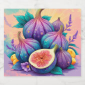 図カラフル形 スパークリングワインラベル (シングルラベル)