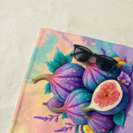 図カラフル形 ビーチタオル