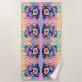 図カラフル形 ビーチタオル (正面)