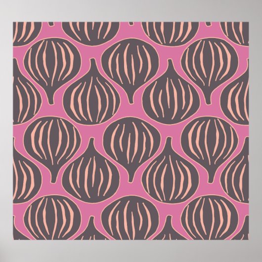 図ファンタジー:ヴィンテージ休日シームレス ポスター (正面)