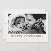 図ミニマル形 |サンドメリークリスマスフォト カード (正面)