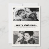 図ミニマル形 |ブラック・メリークリスマス2の写真 カード (正面)