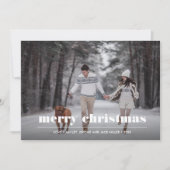 図ミニマル形 |黄色のクリスマスフォト カード (正面)