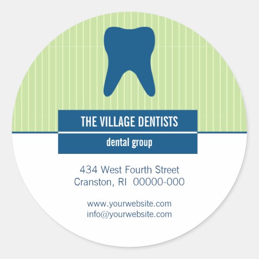 図像歯科用宣伝用ステッカー ラウンドシール (正面)