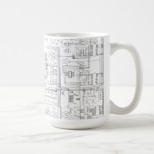 図式的な図表のマグ コーヒーマグカップ