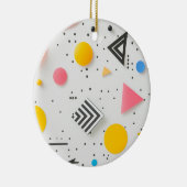 図形との背景を上ストライプ昇する セラミックオーナメント (右)