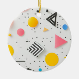 図形との背景を上ストライプ昇する セラミックオーナメント