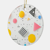 図形との背景を上ストライプ昇する セラミックオーナメント (左)