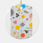 図形との背景を上ストライプ昇する セラミックオーナメント (裏面)