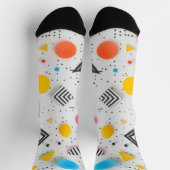 図形との背景を上ストライプ昇する ソックス (上部)