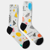 図形との背景を上ストライプ昇する ソックス (右)