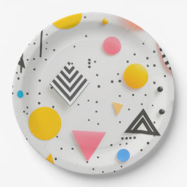 図形との背景を上ストライプ昇する ペーパープレート