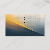 図形とドットを含むグリッド 名刺 (裏面)