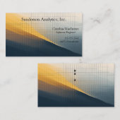 図形とドットを含むグリッド 名刺 (正面/裏面)