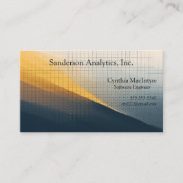 図形とドットを含むグリッド 名刺