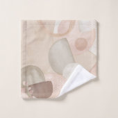 図形とパターンの抽象芸術 バスタオルセット (ウォッシュタオル)