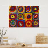 図形と円のカンディンスキー色勉強 ポスター (キッチン)