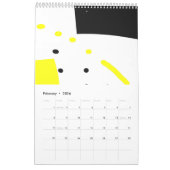 図形と色 カレンダー (2月 2026)