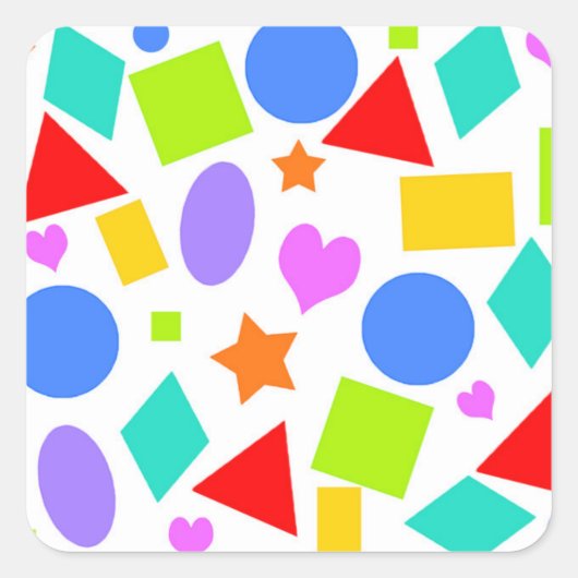 図形と色 スクエアシール (正面)