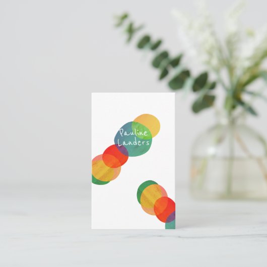 図形と色 名刺 (スタンド正面)