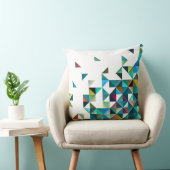 図形のカラフル三角形パターンを変更 クッション (椅子)