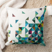 図形のカラフル三角形パターンを変更 クッション (ブランケット)
